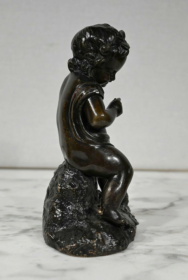 photo buy Bronze “Putto With The Arc” – 19th Century