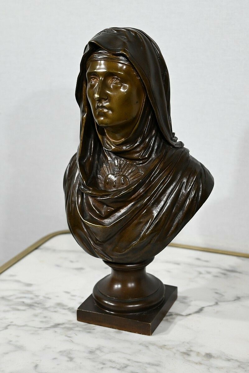 Bronze “The Virgin Mary”, J. Bulio – 19th Century photo for sale