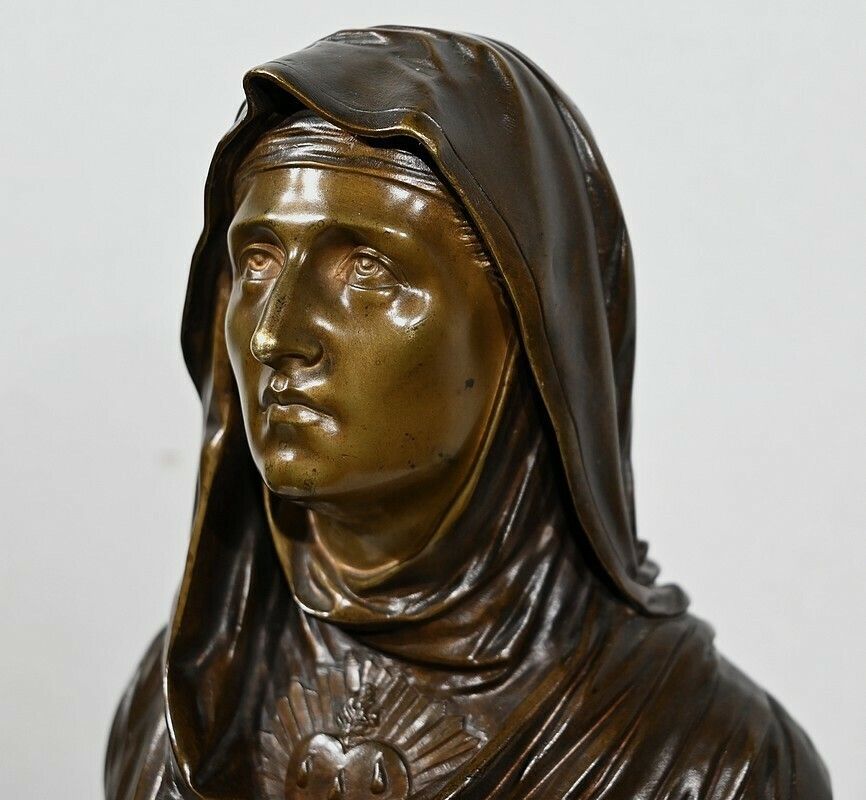 Bronze “The Virgin Mary”, J. Bulio – 19th Century photo 1369.9