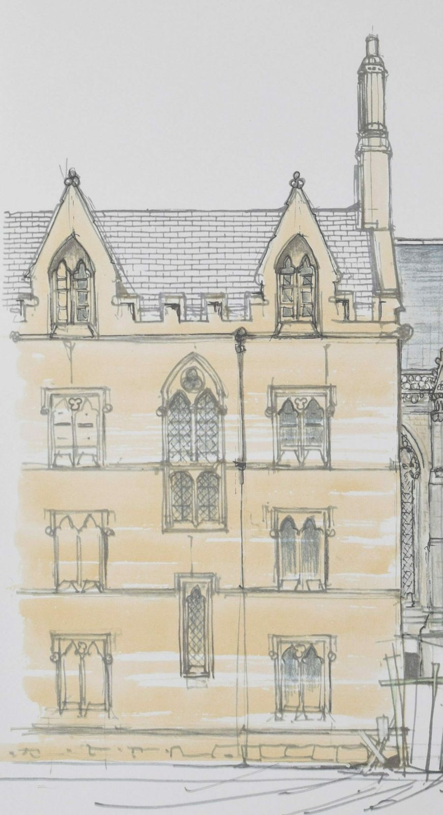 Robert Parkinson Exeter College Chapel From Broad Street (1964) photo furniture
