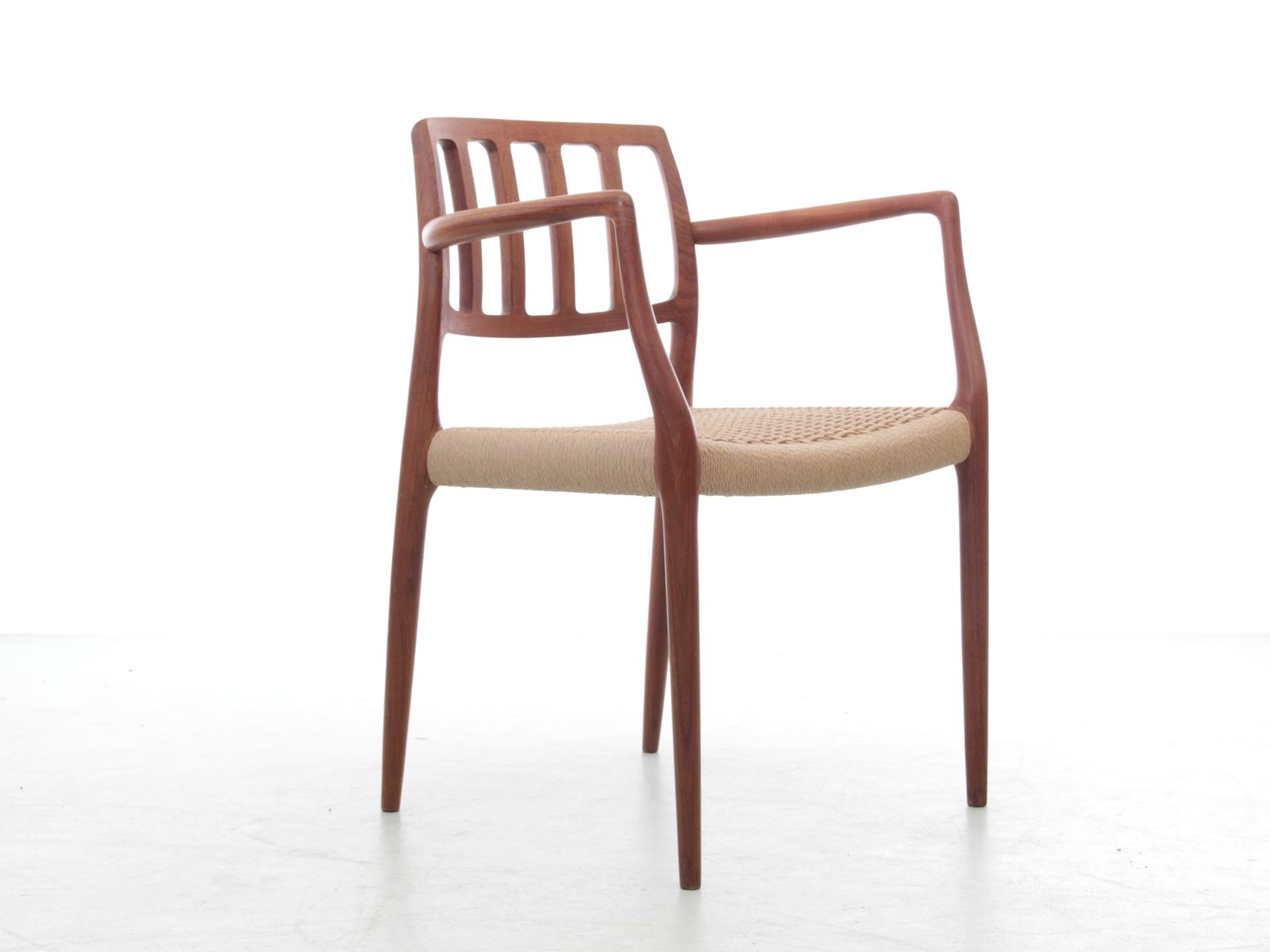 Mid Century  Modern Scandinavian Set Of 4 Teak Armchairs Model 66 By Niels O. Møller photo Furniture