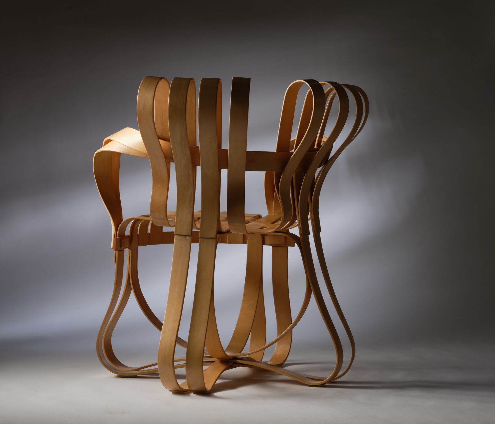 Extremely Rare Frank Gehry For Knoll White Maple Bentwood 'Cross Check' Chairs, Circa 1990's. photo buy
