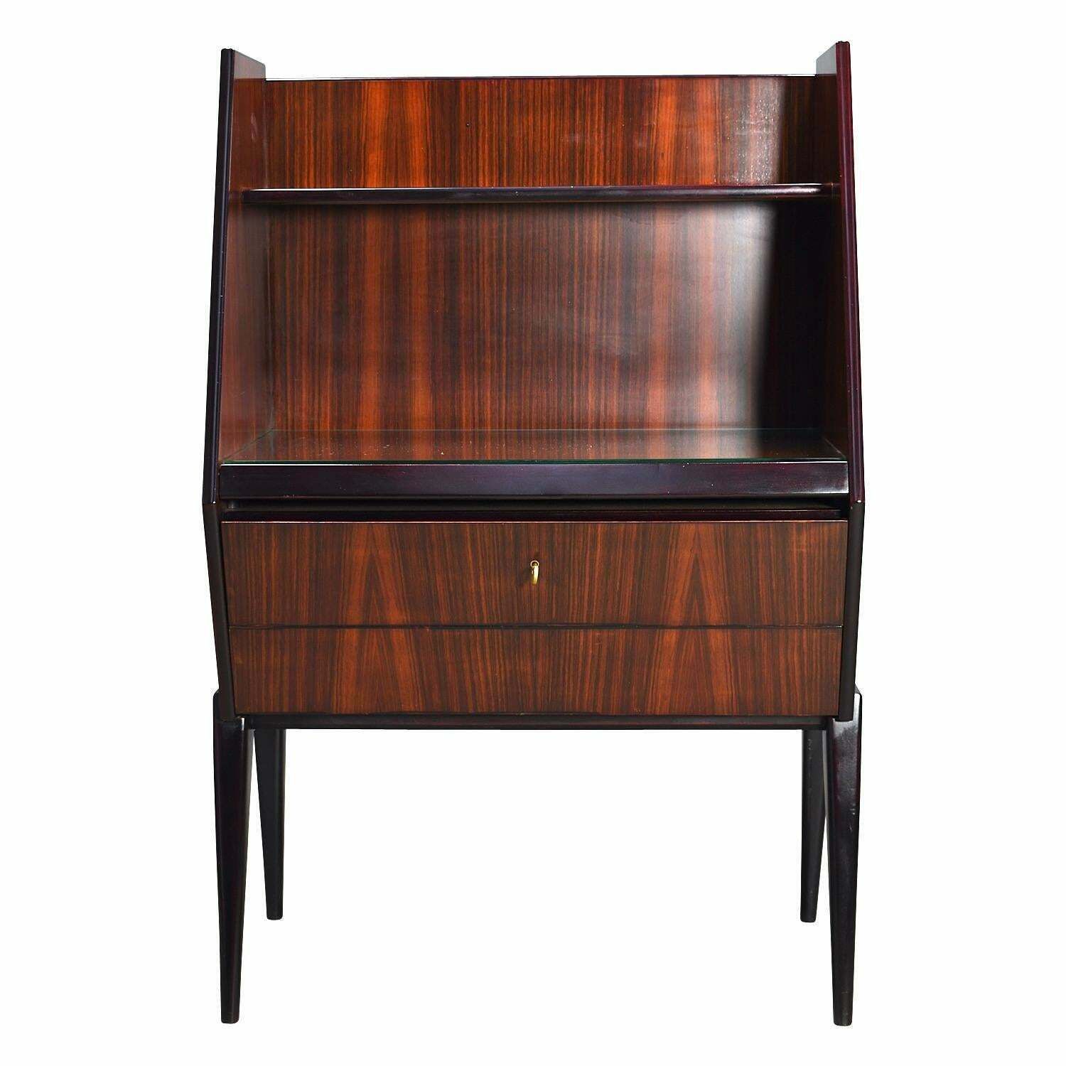 Antonino Gorgone Midcentury Secretaire / Desk Cabinet, Italy, Circa 1950 photo furniture