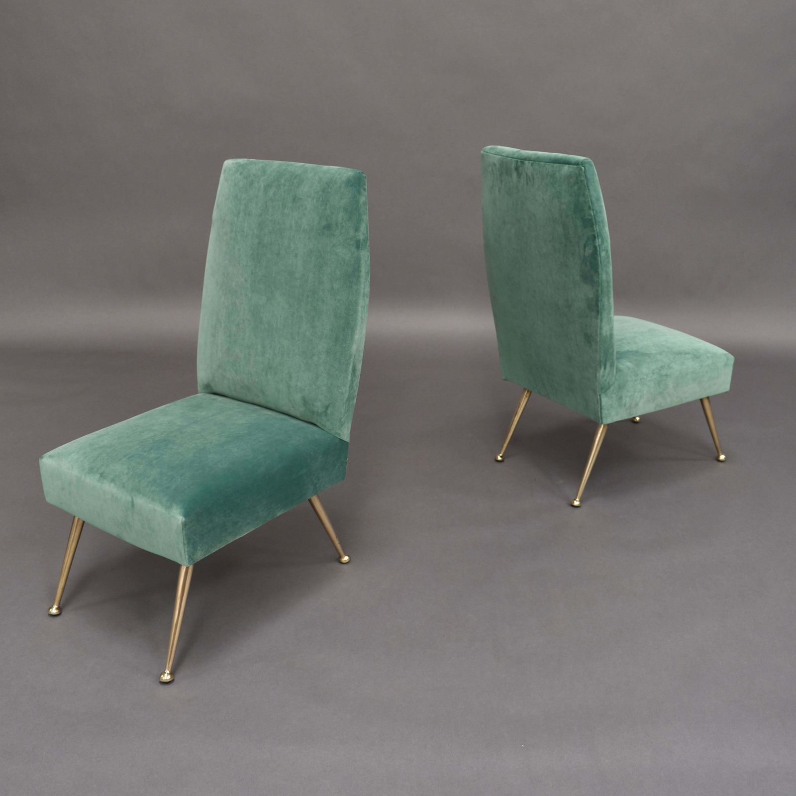 Gigi Radice Elegant And Trendy Pair Of Side Chairs For Minotti, Italy, 1950s photo for sale