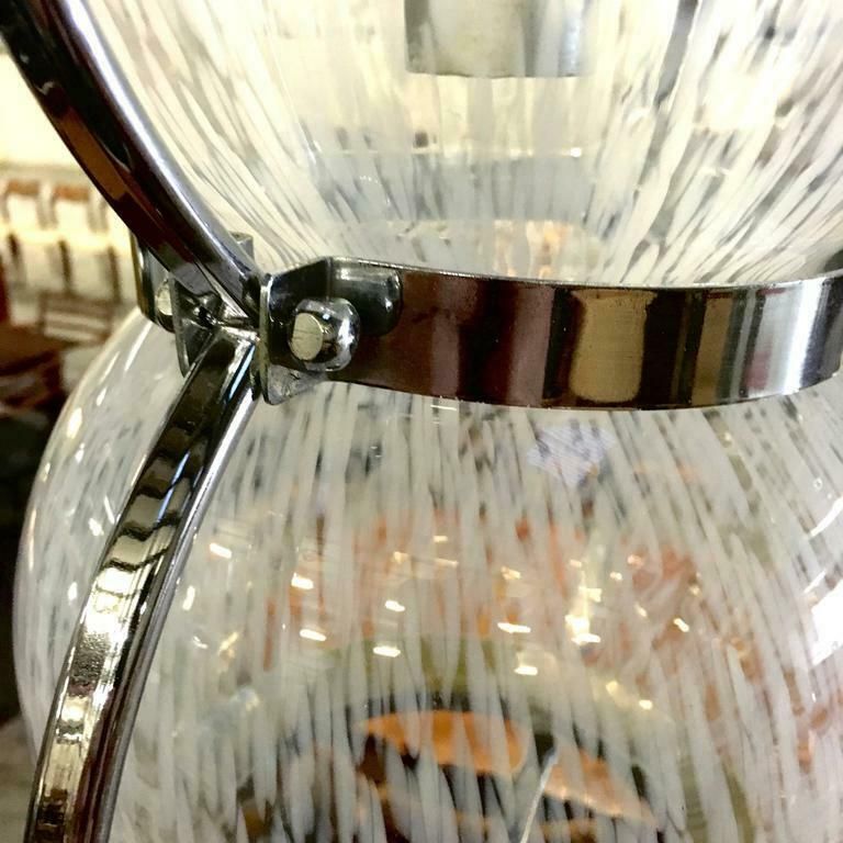 Pair Of Midcentury Italian Murano Glass Pendant Lamps, 1950s 1960s photo Lighting