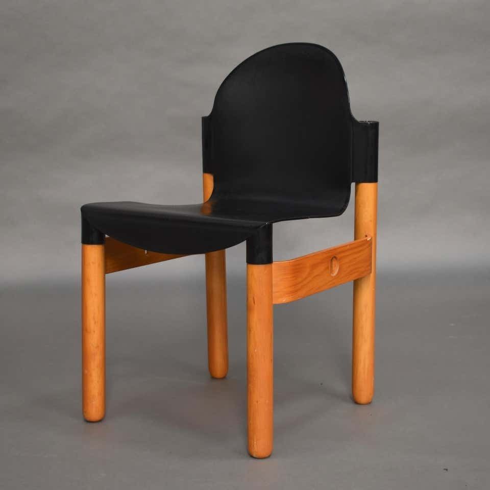 Thonet Chair In Birch And Plastic By Gerd Lange, West Germany, 1973 photo for sale