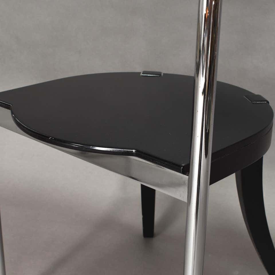 photo vinterior Pair Of Chrome Dining Armchairs By David Palterer For Zanotta, Italy, 1987