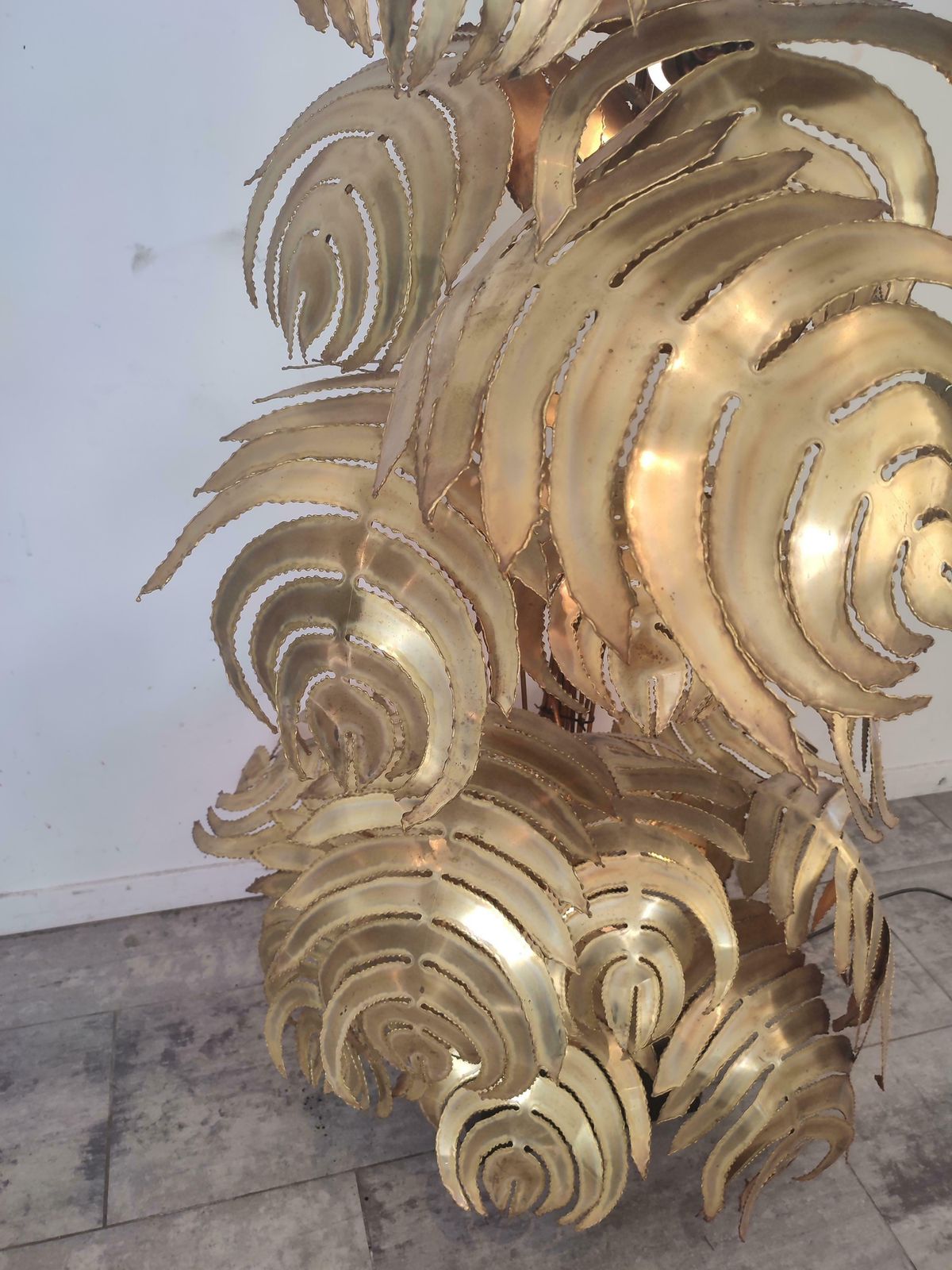 Monstera Floorlamp By Maison Jansen, France, 1980s photo for sale
