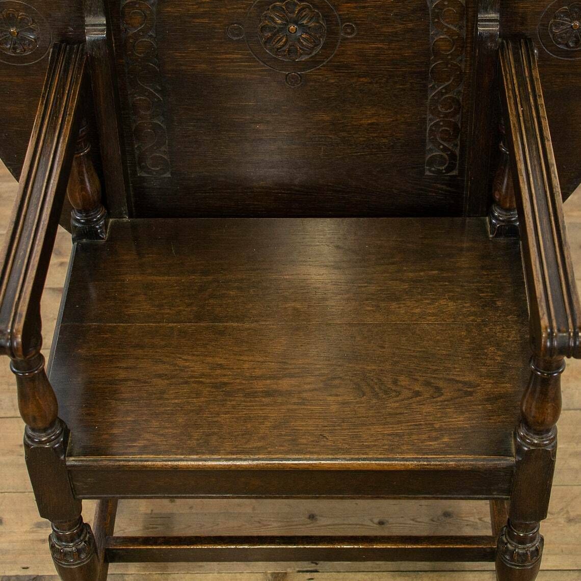 photo for sale Antique Oak Monks Bench