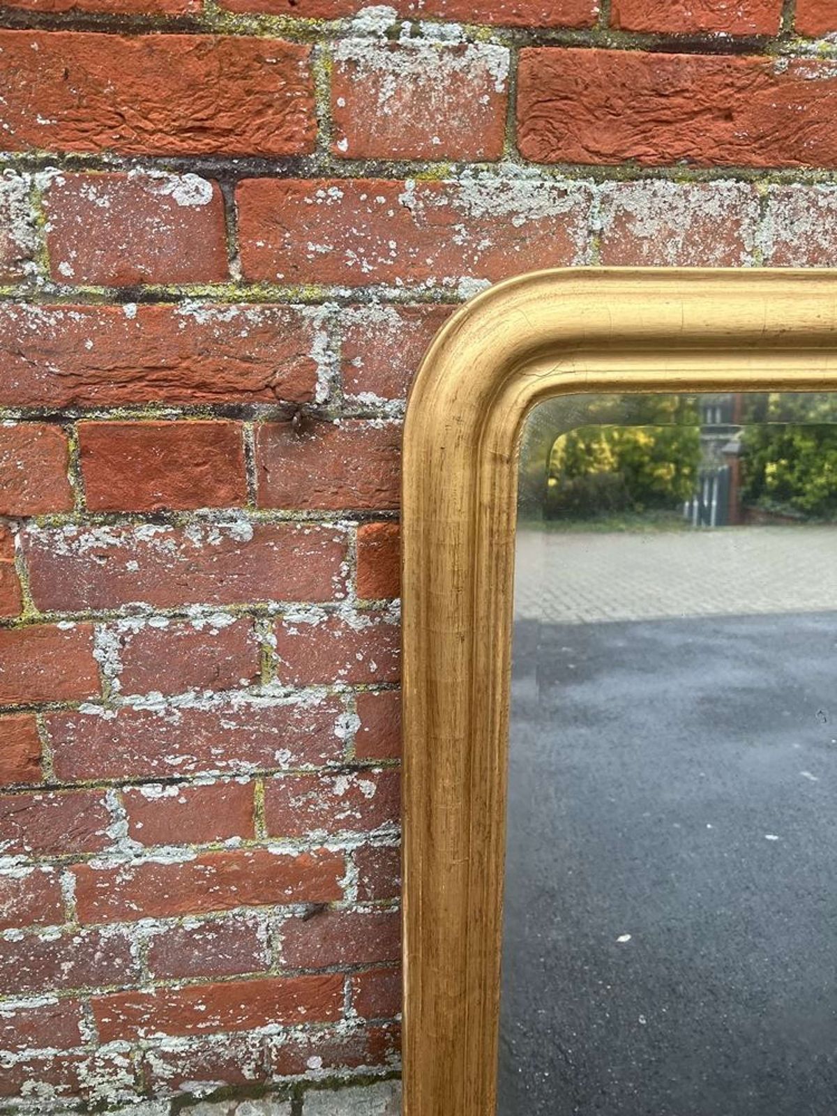 A Superb Large Antique French 19th C Arched Top Gilt Mirror photo furniture