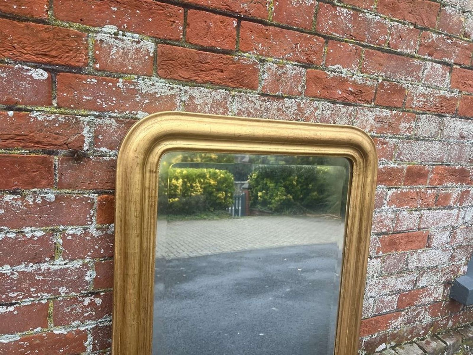 A Superb Large Antique French 19th C Arched Top Gilt Mirror photo 750.0