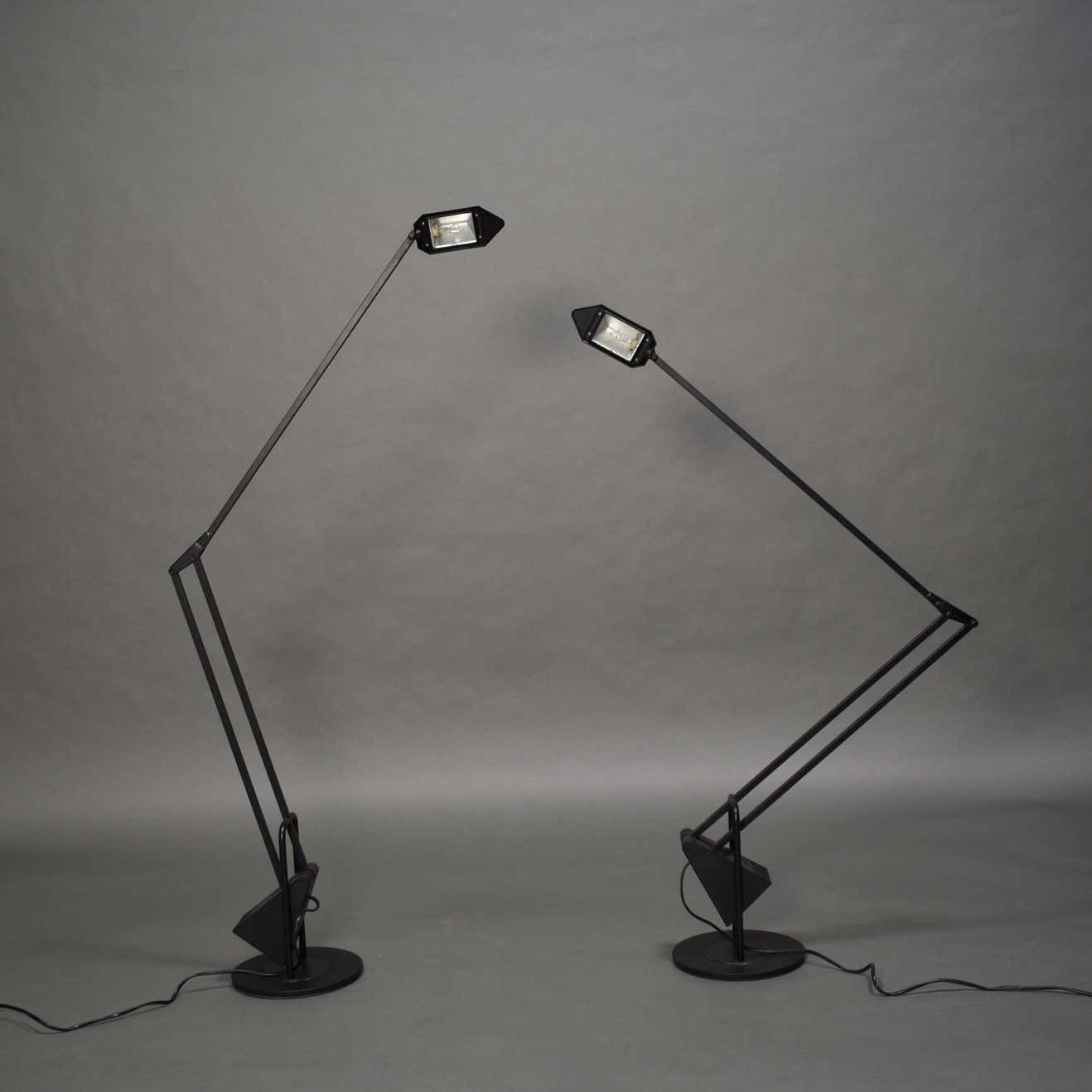 Pair Of 'Flamingo' Counterweight Table Lamps By Fridolin Naef For Luxo, Italy photo 3354.0