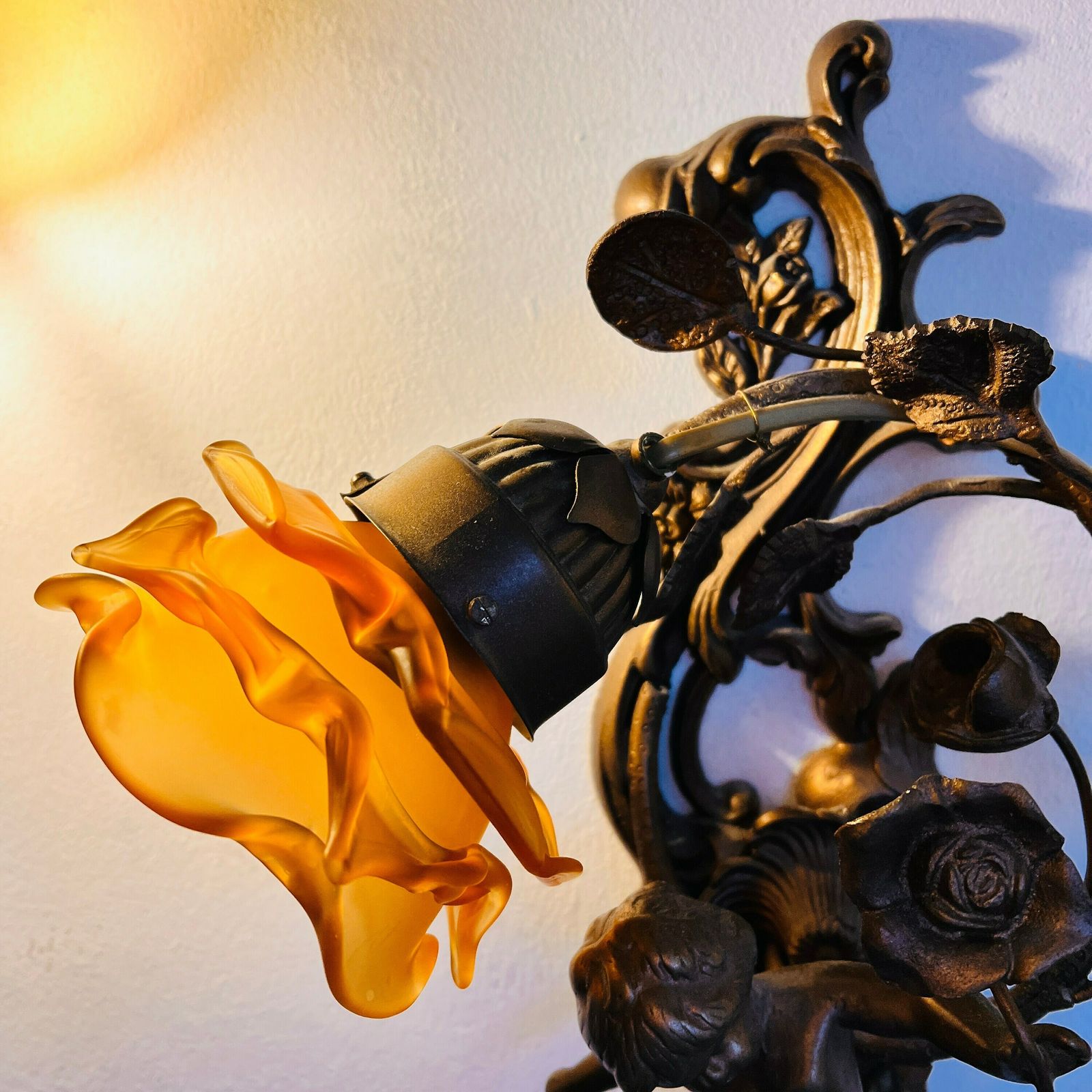 Italiaanse Wandlampen, Bronzen Cherubijnen Wandlampen, Verlichting photo buy