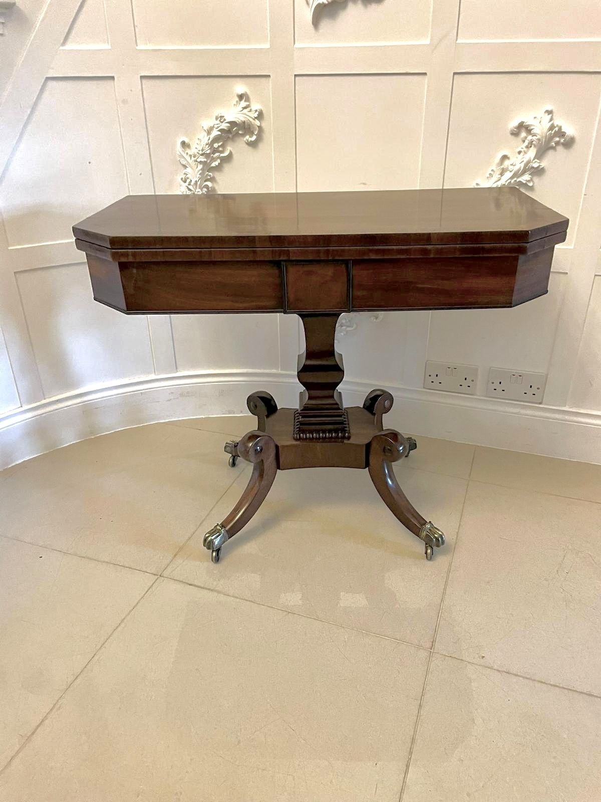 Superb Quality Antique 19th Century Mahogany Card Table photo Furniture