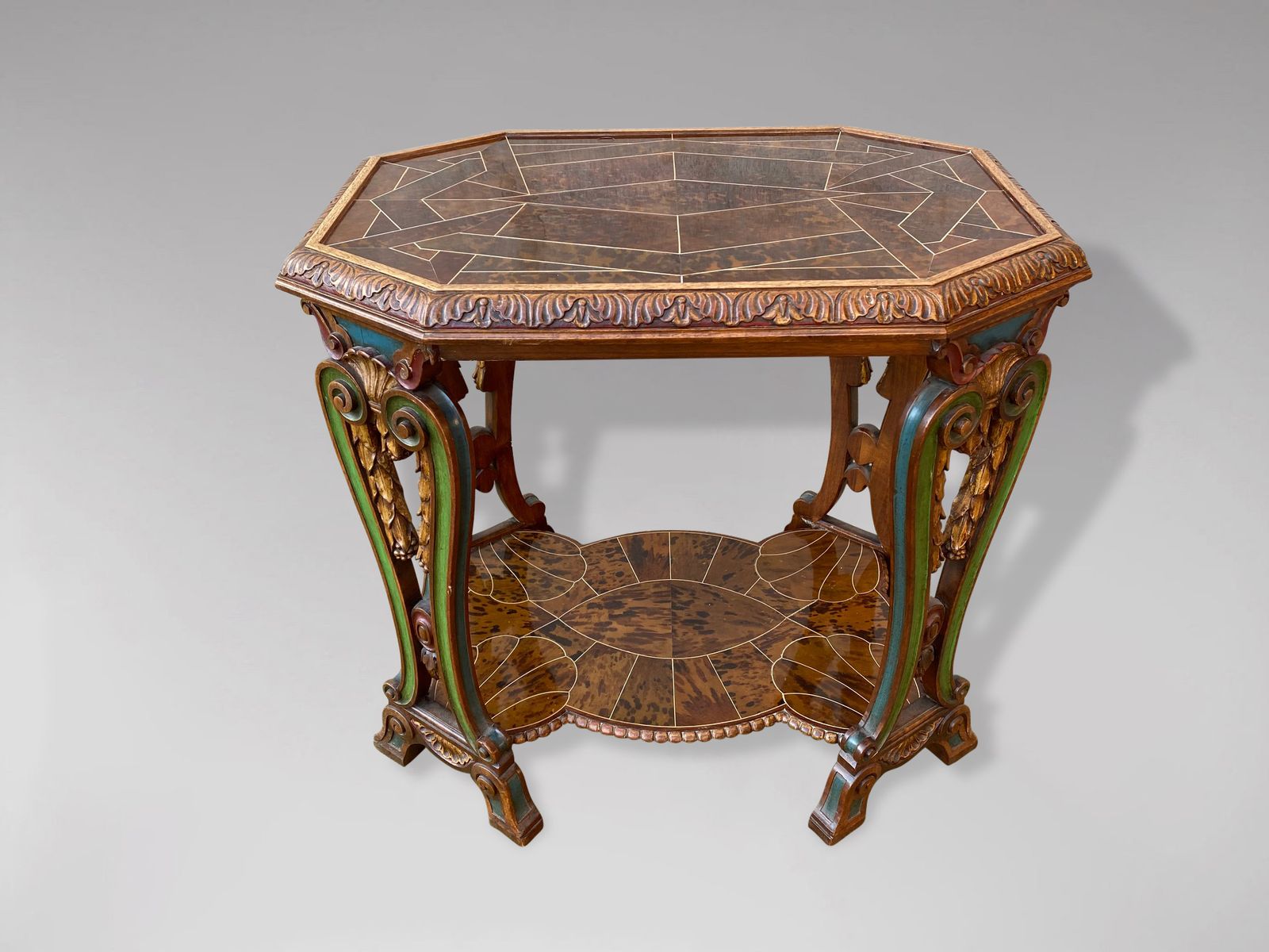 20th Century Art Deco Walnut Occasional Table By Maison Franck In Antwerp photo for sale