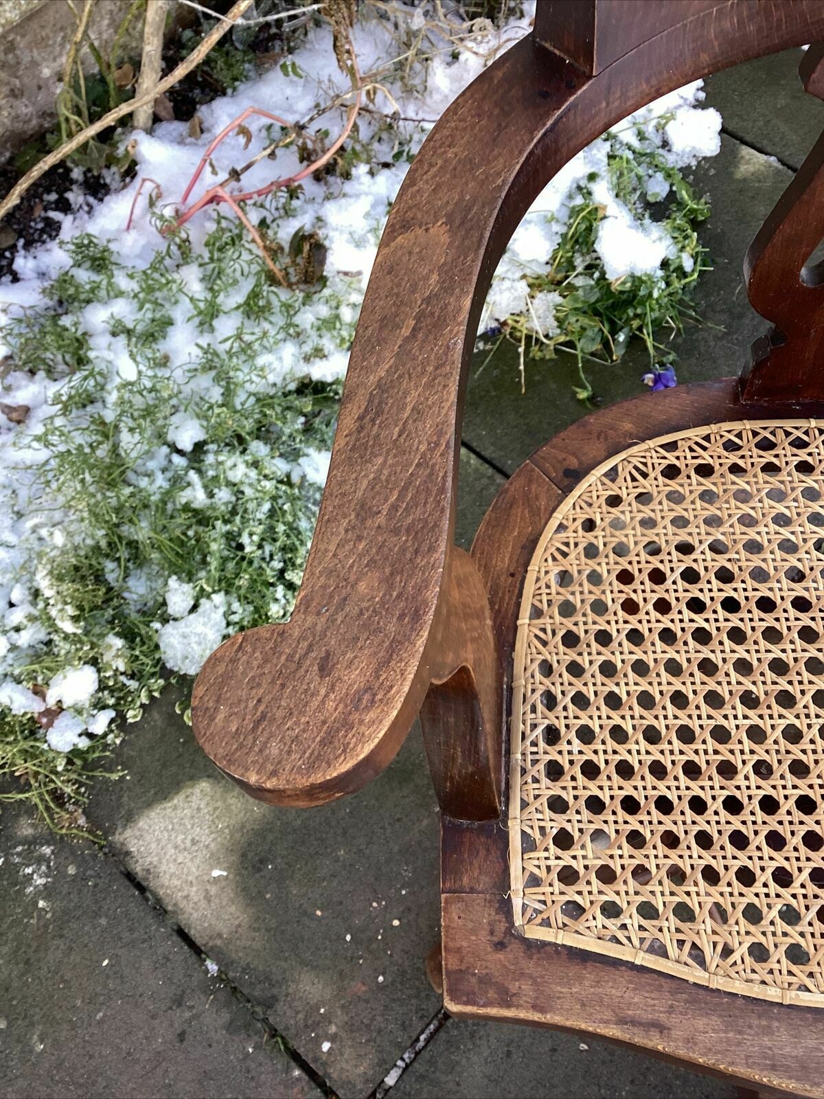 photo furniture Late 19th C. Rosewood Bergere Rise & Fall Captains Childs Seat. Barbers Shop