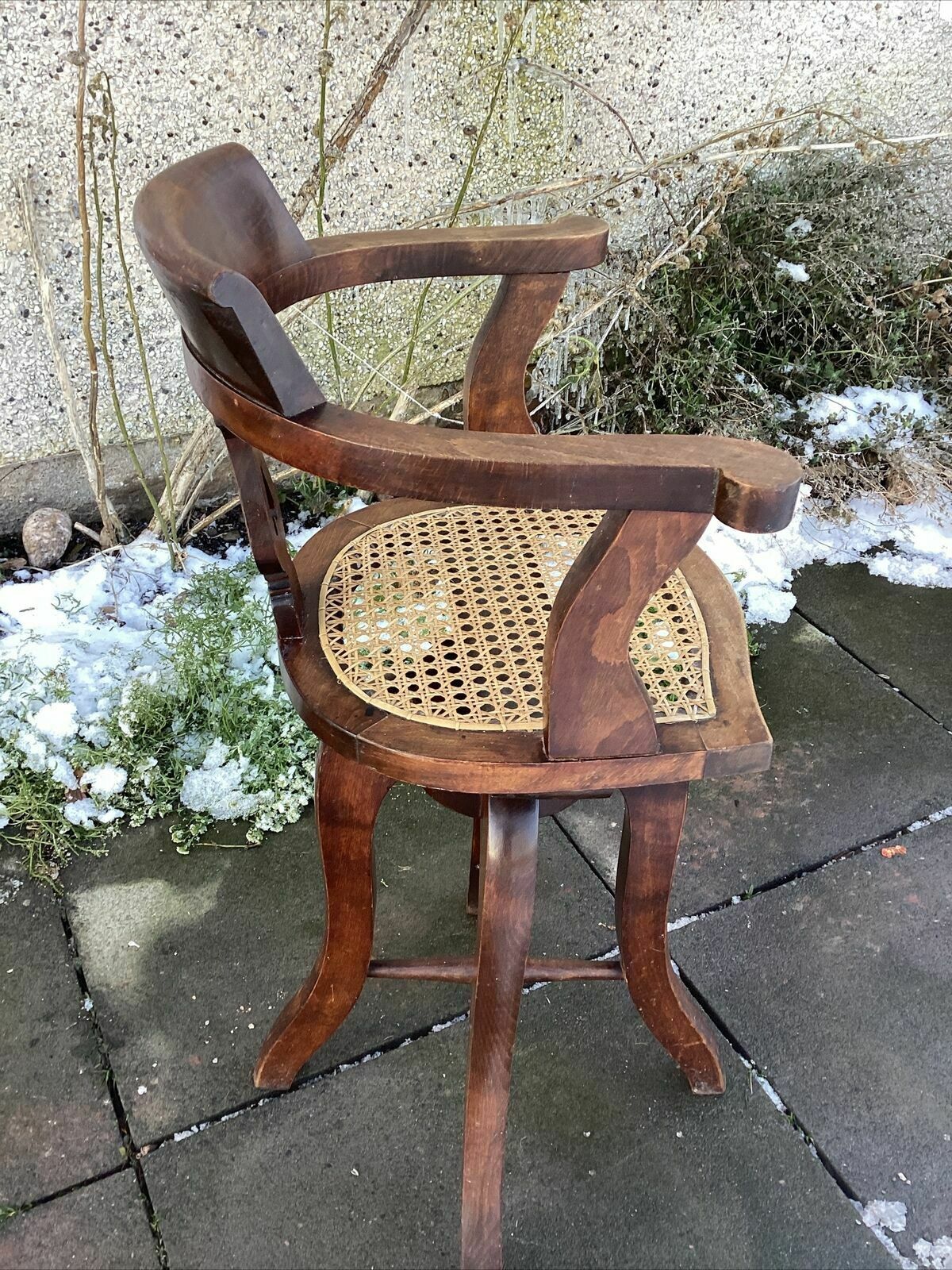 150.0 Late 19th C. Rosewood Bergere Rise & Fall Captains Childs Seat. Barbers Shop photo