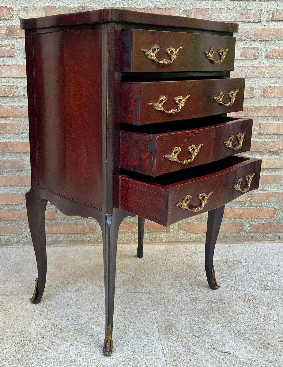 Early 20th Century Wood And Bronze Side Table, 1940s photo Furniture