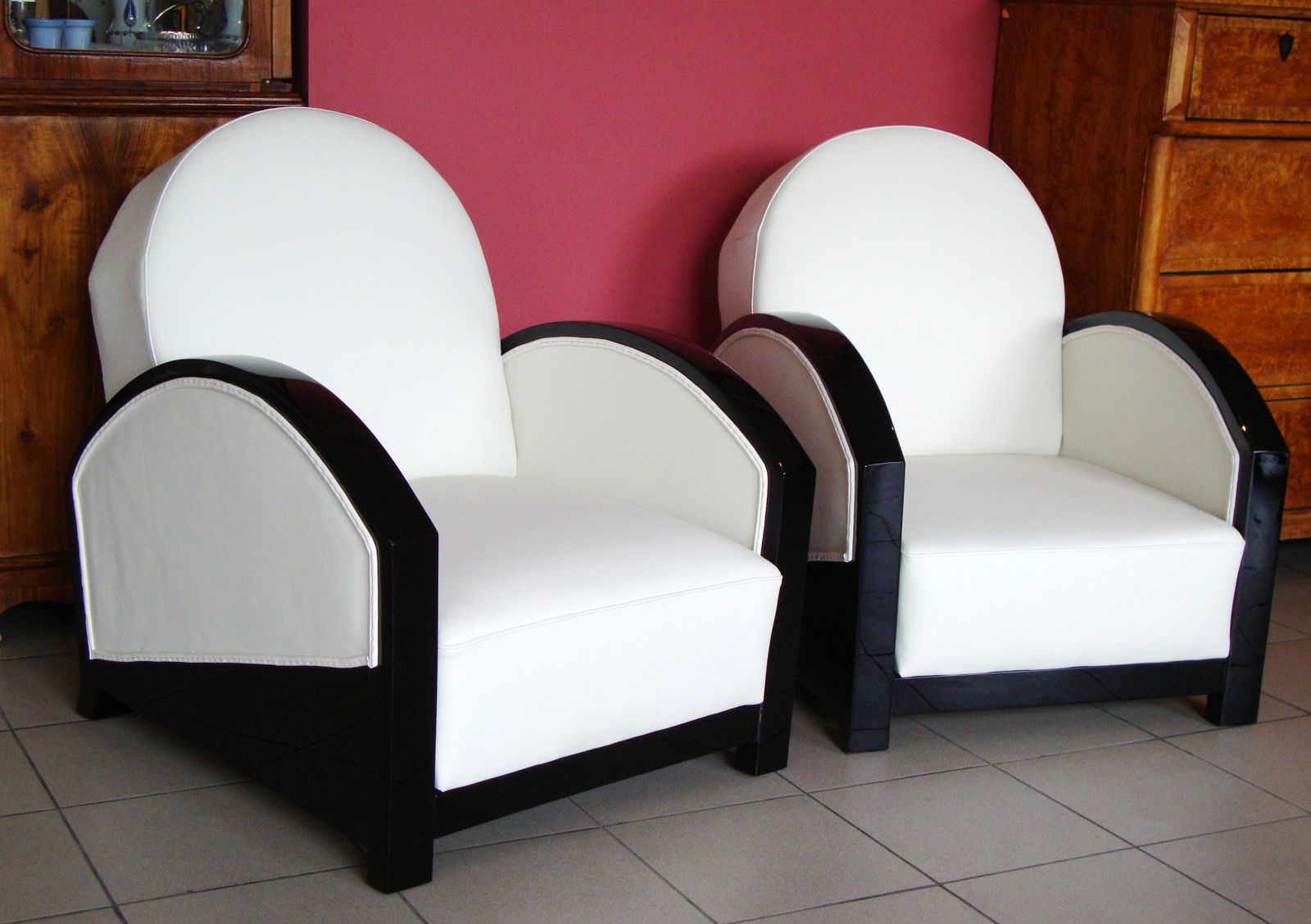 Pair Of Club Chairs   France 20th Century 20 30 Years photo for sale
