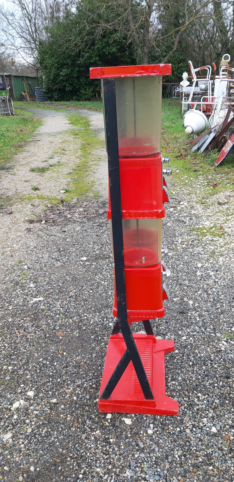Candy Dispenser Brabo, 1950s, Galvanized Metal photo vintage