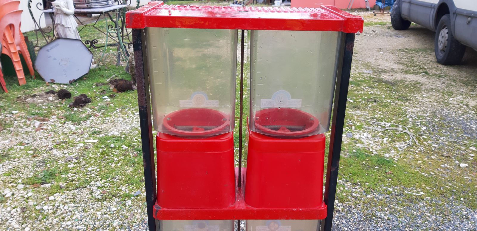 photo vintage Candy Dispenser Brabo, 1950s, Galvanized Metal
