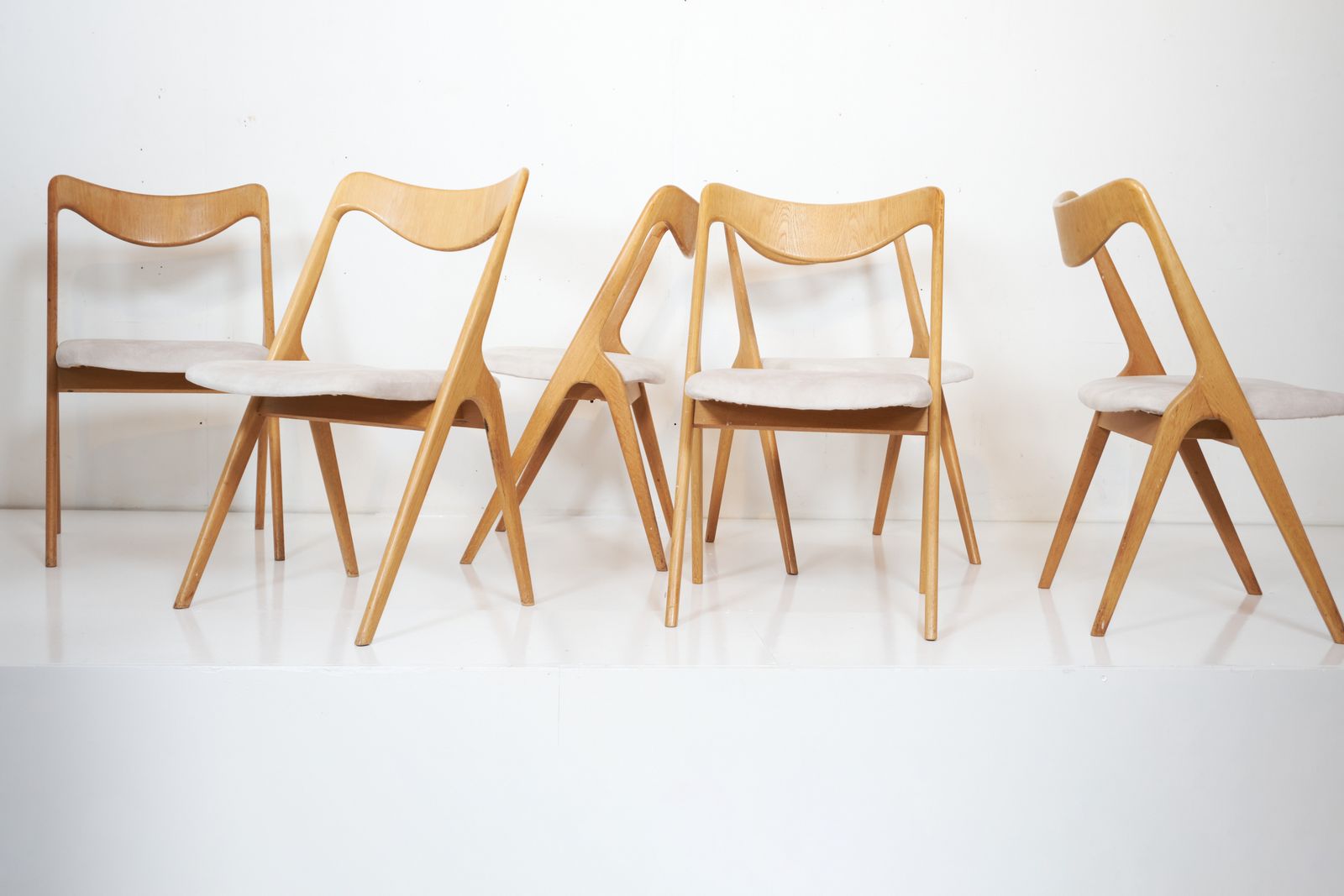 Set Of  6 Albin Johansson & Sons Oak  Chairs