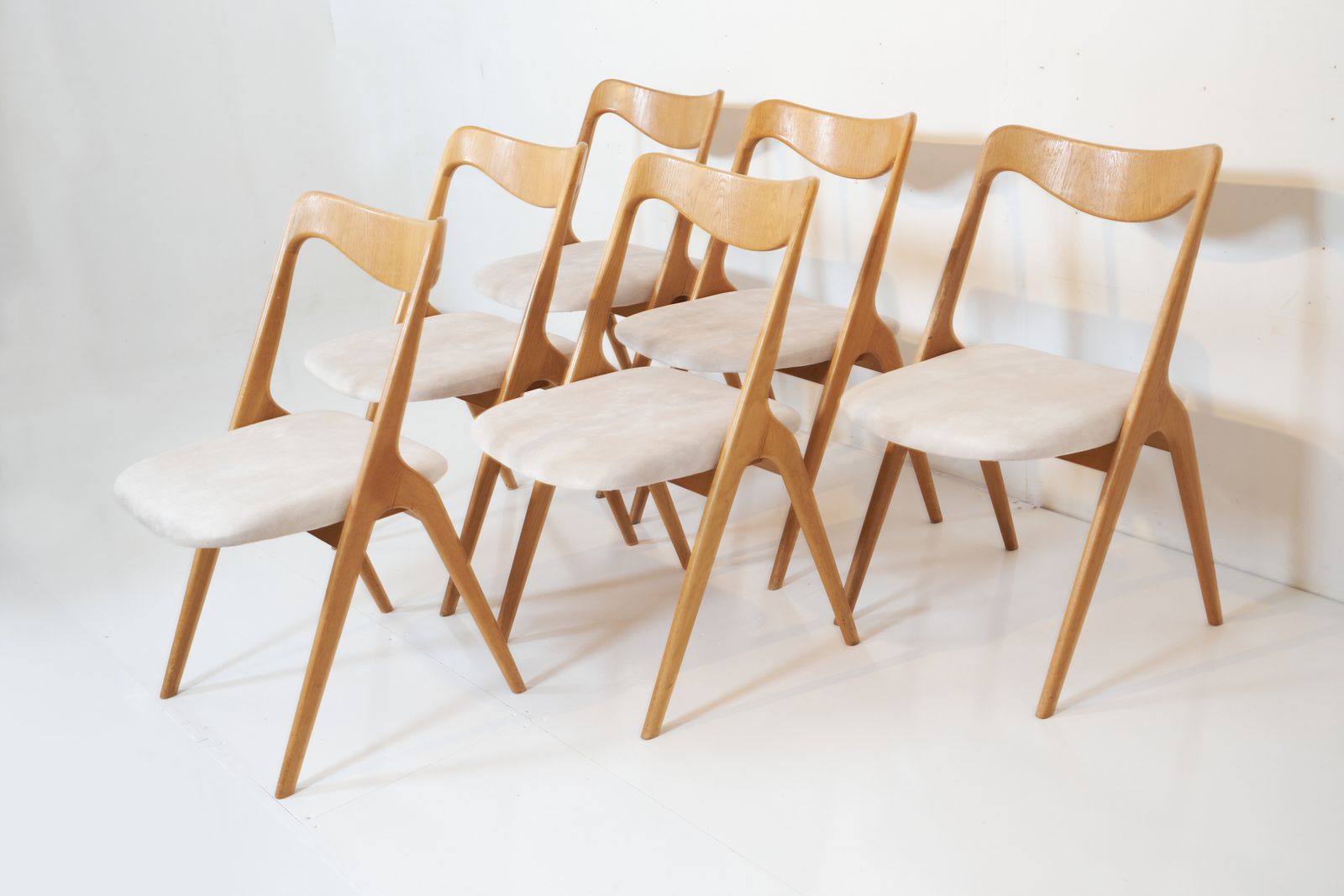Set Of  6 Albin Johansson & Sons Oak  Chairs photo vintage