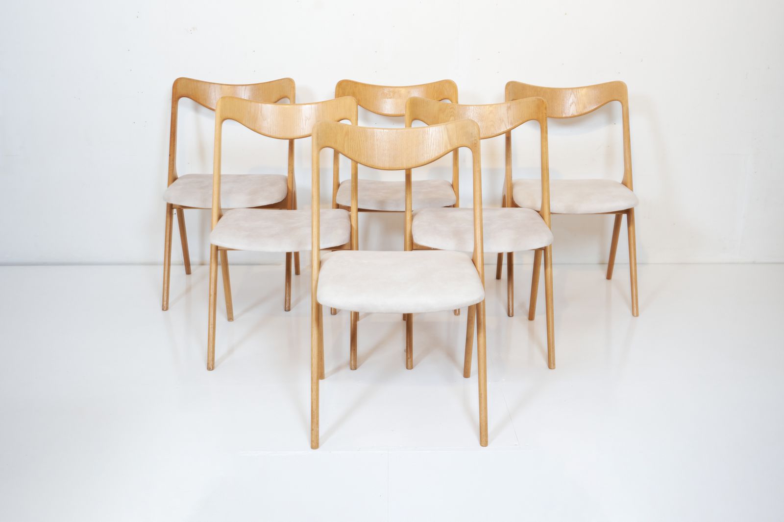 photo furniture Set Of  6 Albin Johansson & Sons Oak  Chairs