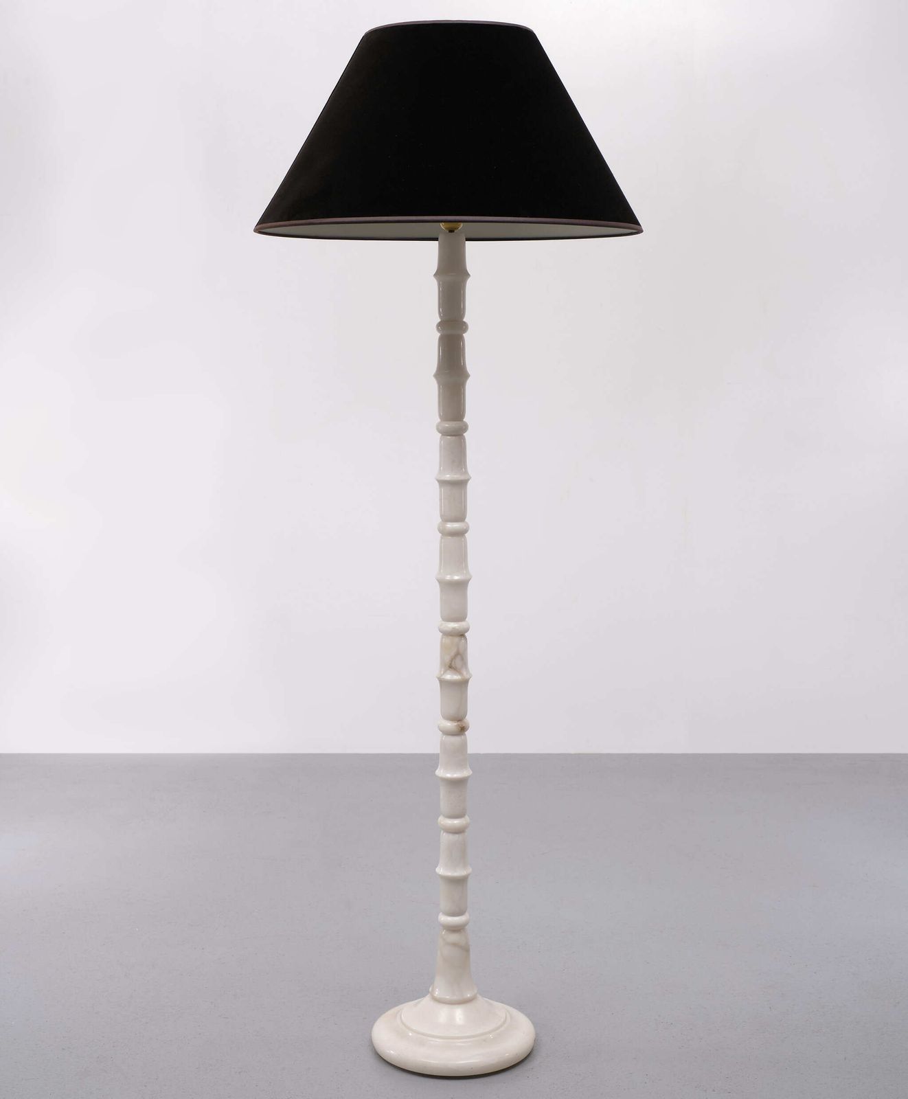 White Marble Floor Lamp Regency Italy 1970s photo furniture