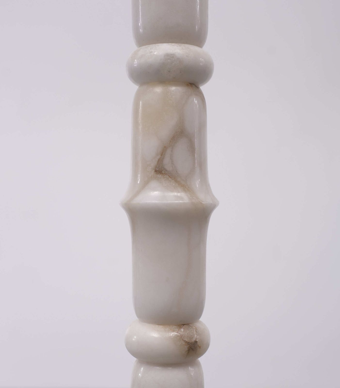 White Marble Floor Lamp Regency Italy 1970s photo Lighting