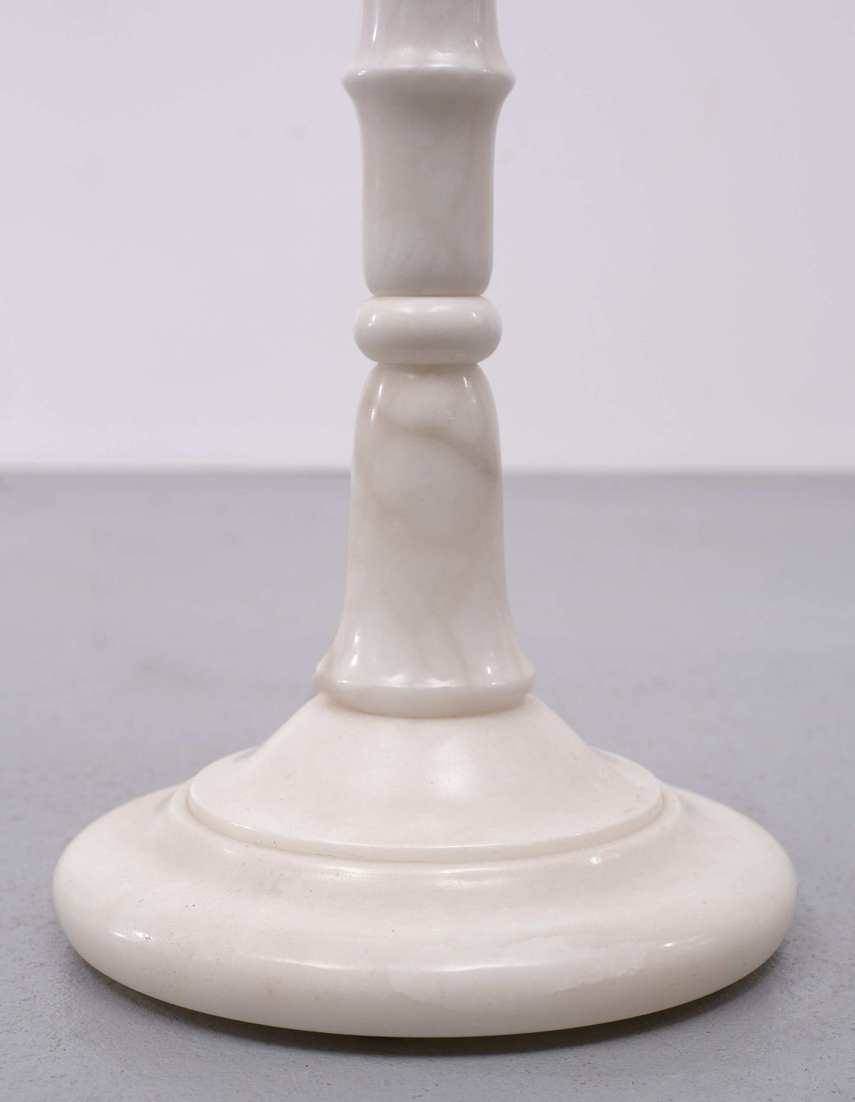 White Marble Floor Lamp Regency Italy 1970s photo 1590.92