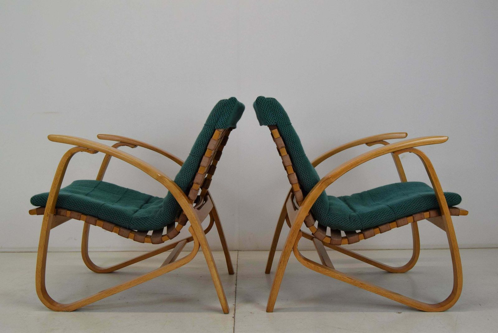 Pair Of Bent Beechwood Armchairs,Design Jan Vaněk,1930's. photo 3048.0