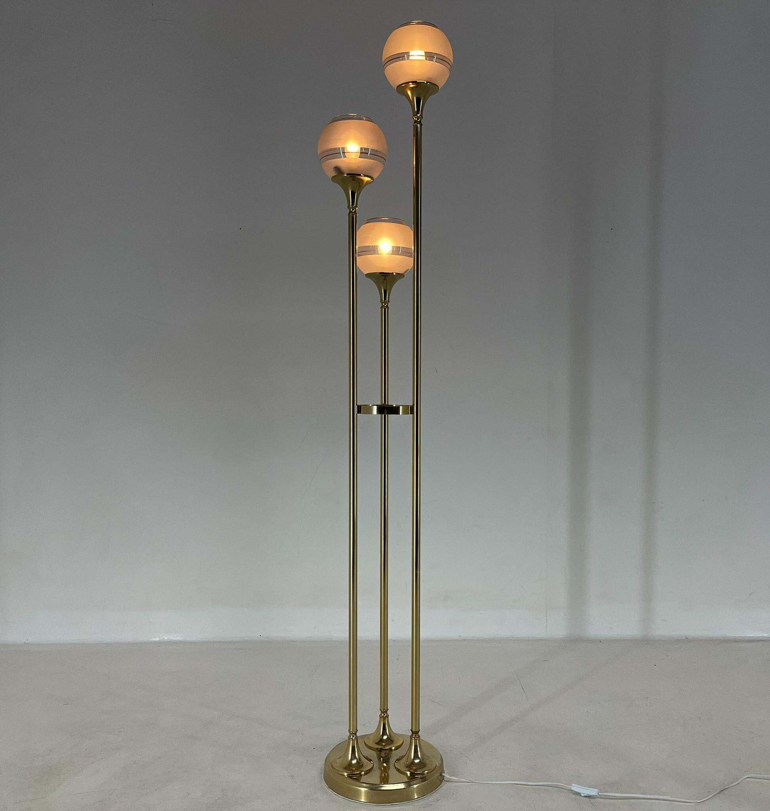1970's Italian Metal & Glass Floor Lamp photo 1142.0