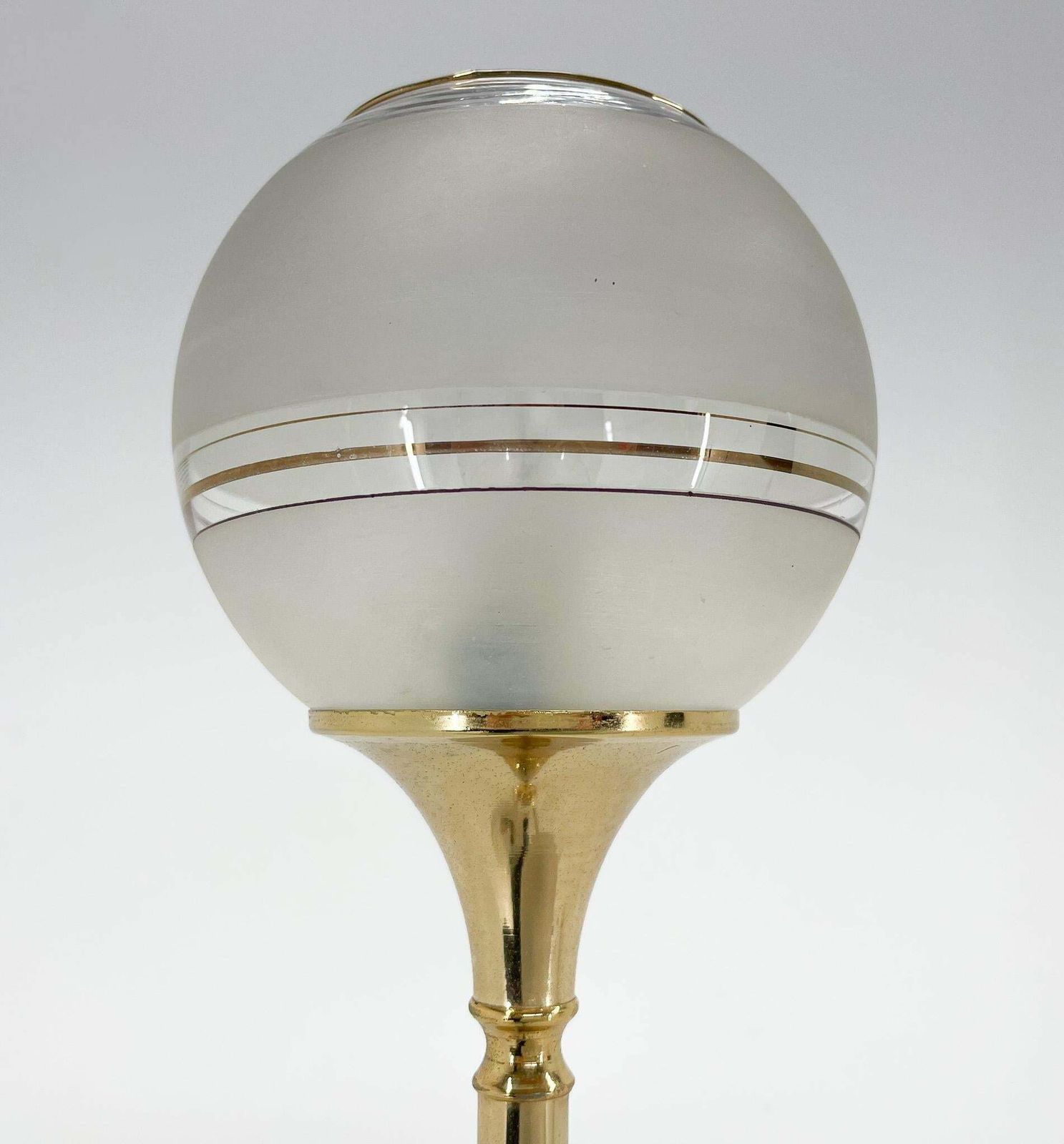 1970's Italian Metal & Glass Floor Lamp photo vintage