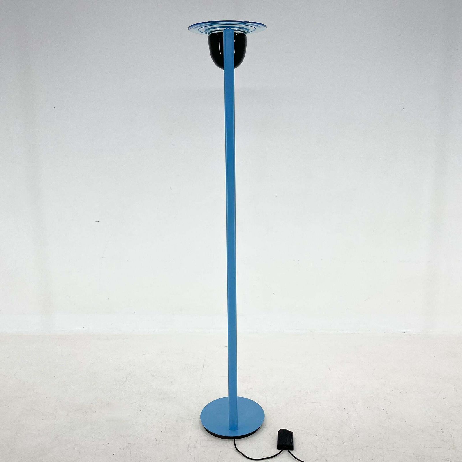 photo furniture 1970's Rare Vetri Murano Glass & Metal Floor Lamp, Italy
