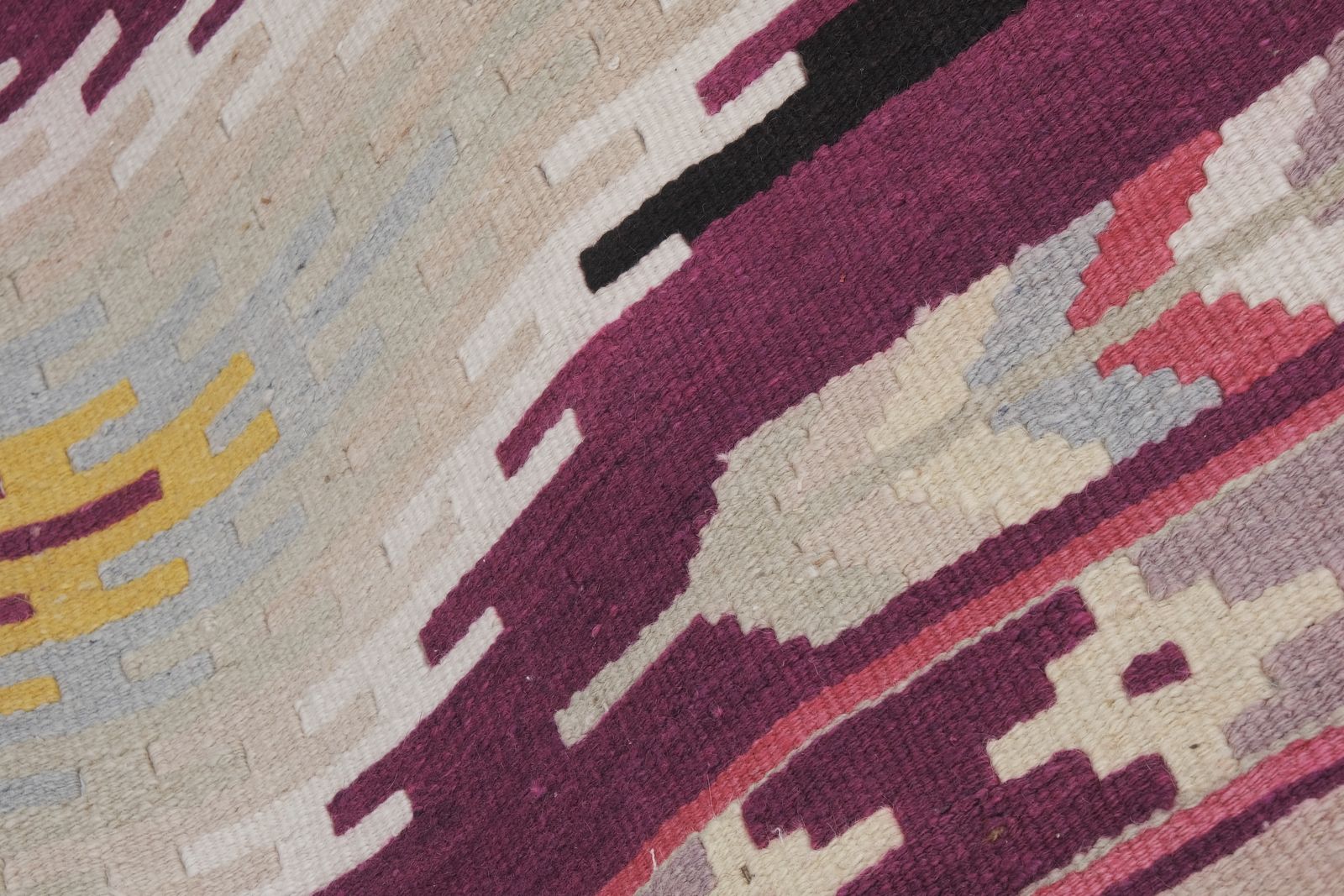 1960s Turkish Handmade Runner Rug Kilim   Extra Long Hallway photo vintage