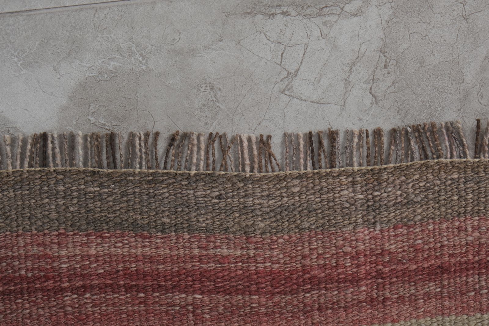 Textiles Tribal Flat Woven Turkish Striped Kilim Runner 2'6'' X 20'6'' photo