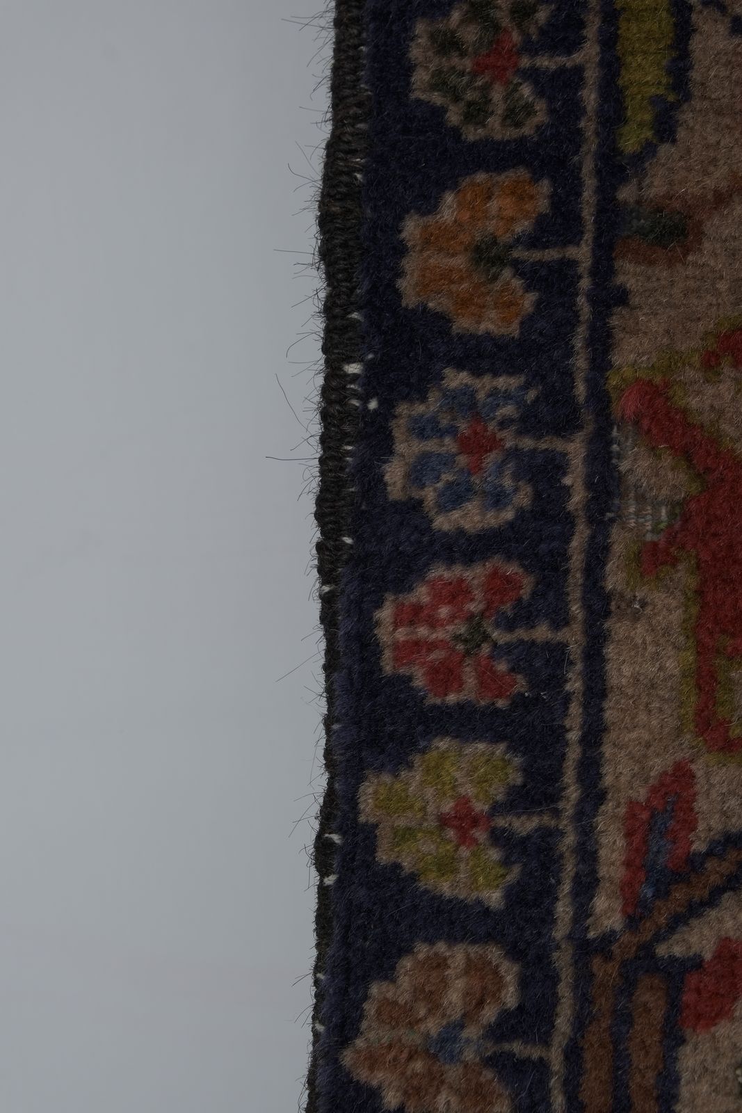 1970s Vintage Opal Blue Animal Garden Caucasian Rug photo buy