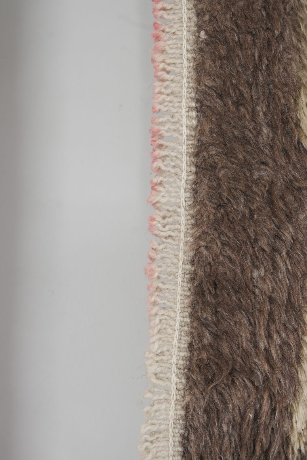 Vintage Brown Shaggy Turkish Tulu Runner photo 700.0