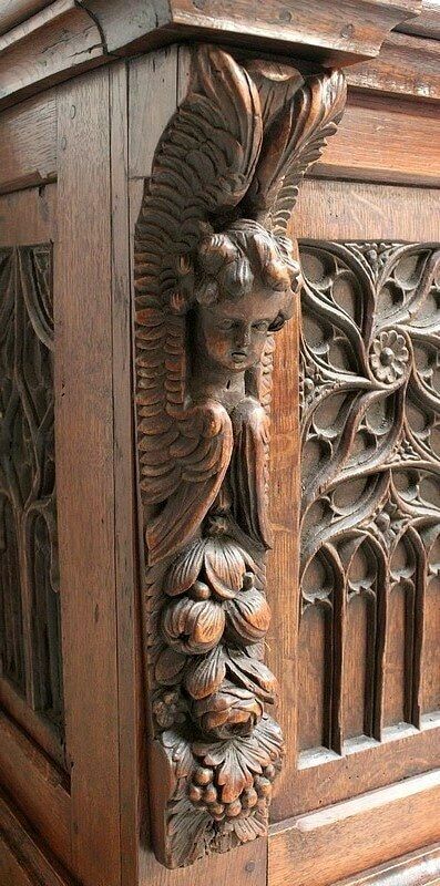 Small Landing Linen Chest In Oak, Renaissance Style   Late 19th Century photo vintage