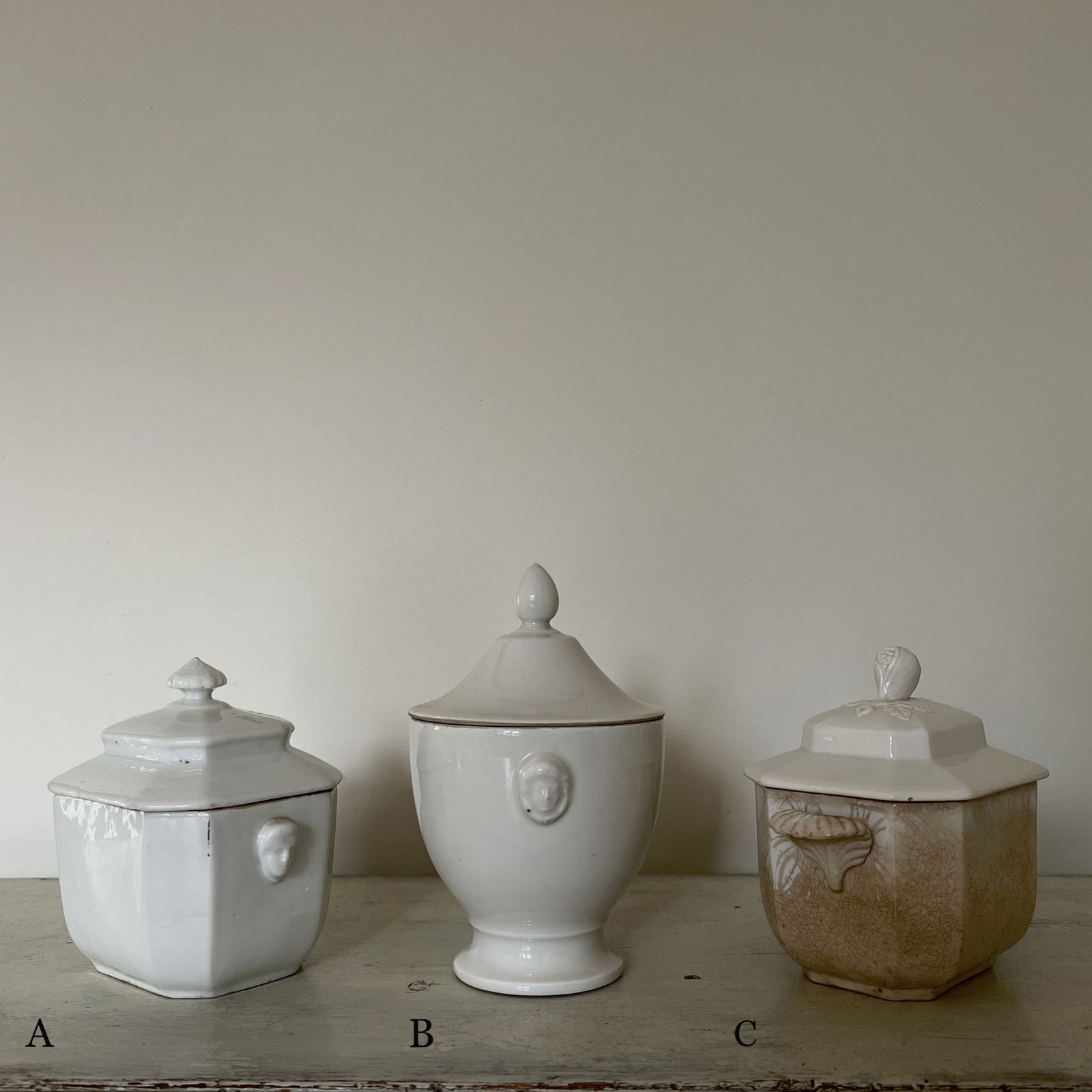 19th Century French Creil Et Montereau Sugar Box photo furniture