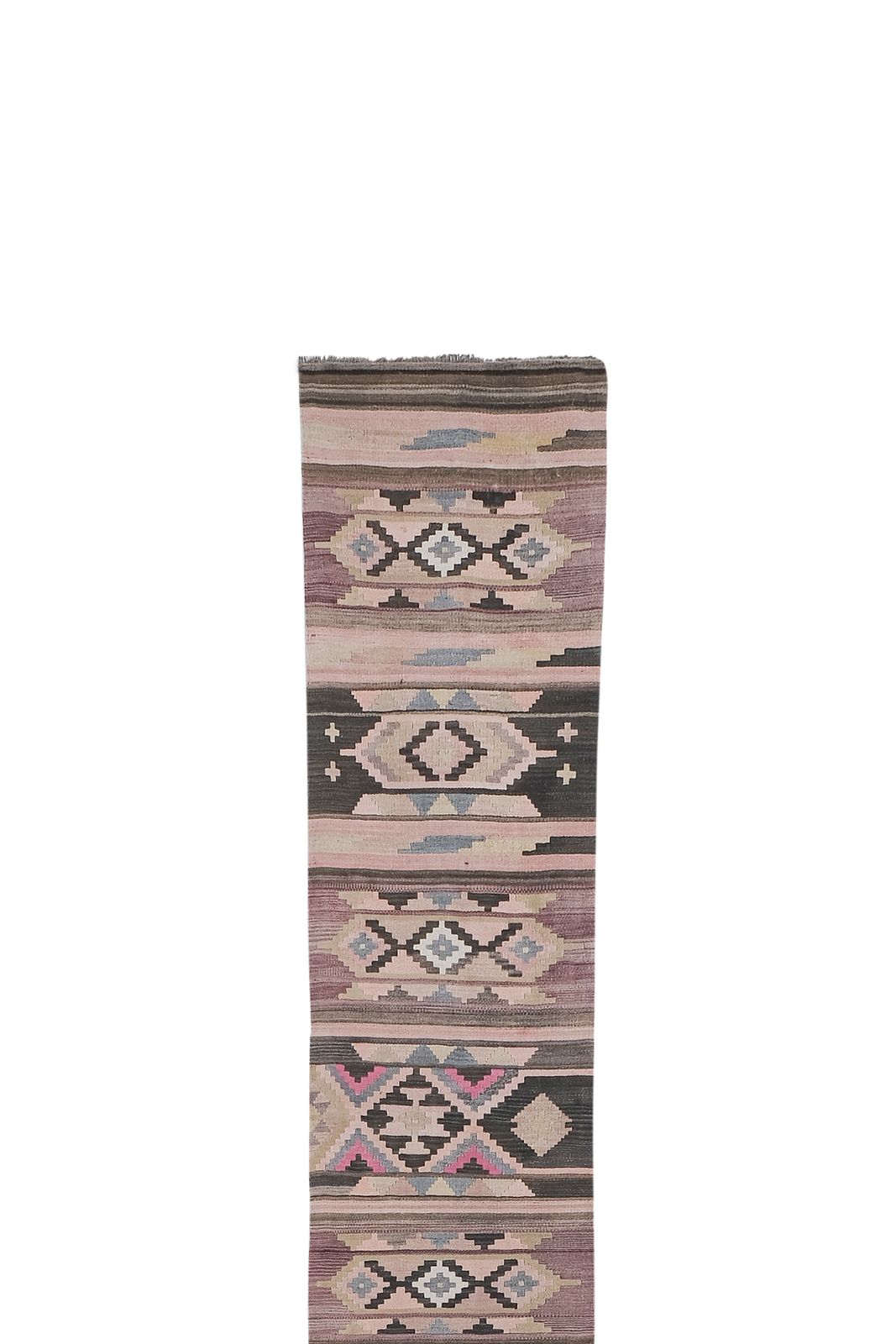 Mid Century Turkish Embroidered Kilim Runner 2'8'' X 24'8'' photo furniture