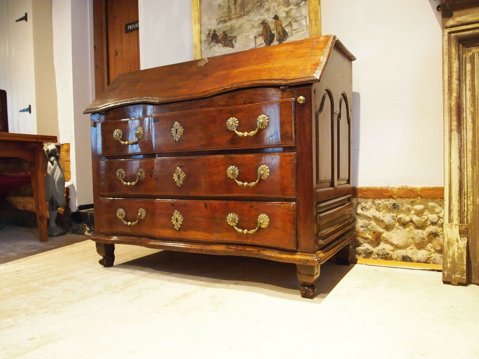 Desk French Stunning Walnut Desk 18th Century C1740 photo vintage