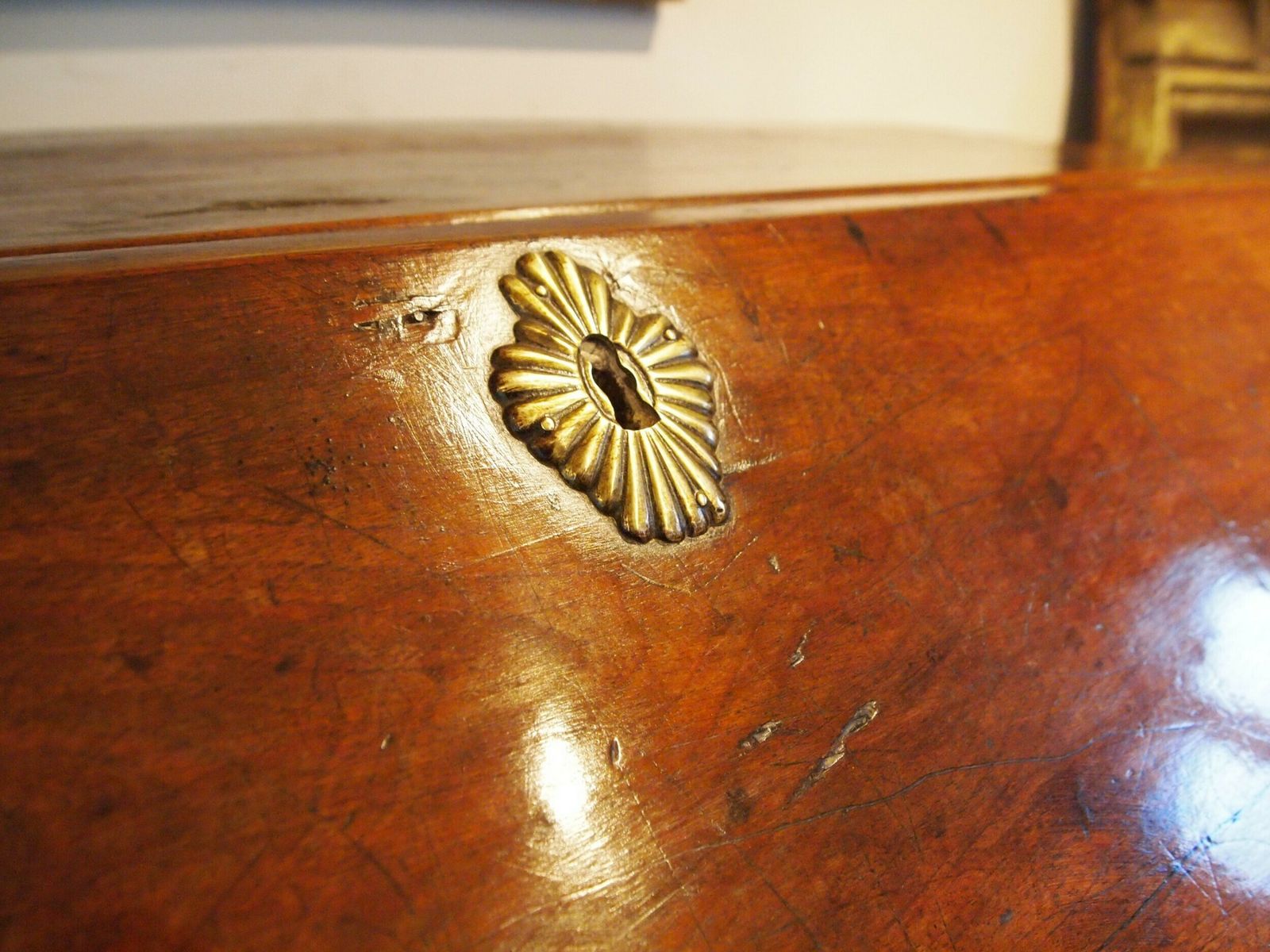 Furniture Desk French Stunning Walnut Desk 18th Century C1740 photo