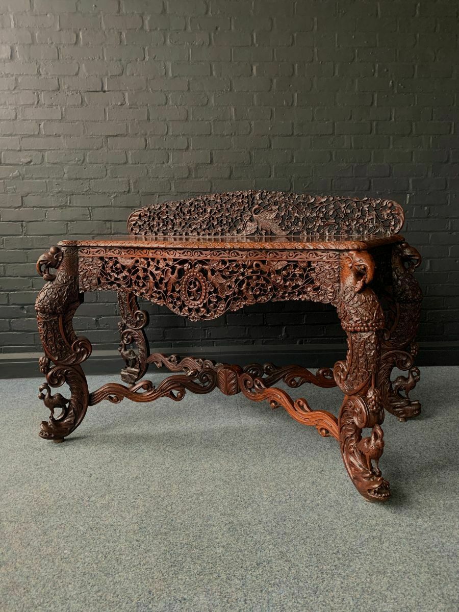 Magnificent 19th Century Anglo Indian Rosewood Console Table photo furniture