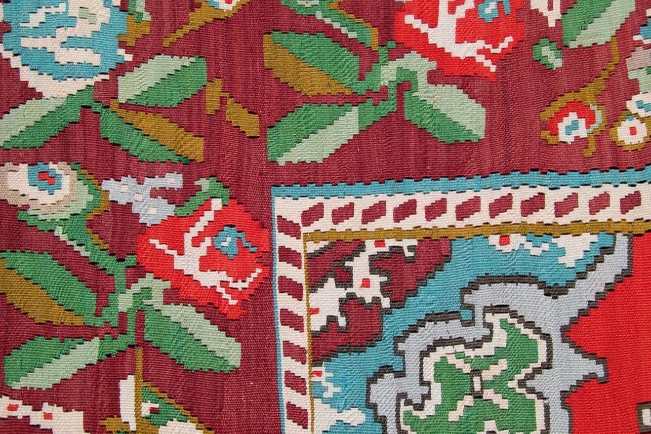 Handmade Oriental Red Kilim Carpet Traditional Area Rugs For Sale photo for sale