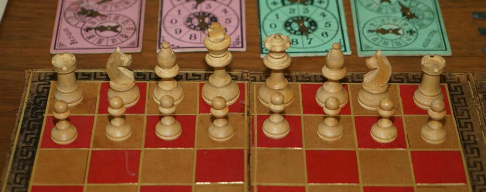 Home Decor Lovely Circa 1880 Victorian Walnut Games Compendium Chess Horse Racing Dice photo