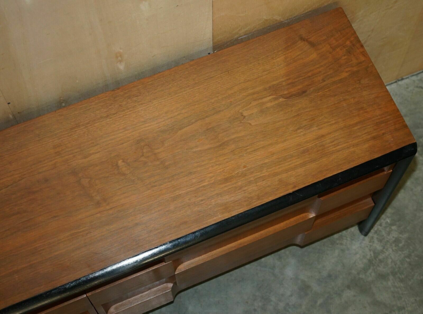 photo furniture Rare Mid Century Modern Edmond J Spence Checkerboard Sideboard Chest Of Drawers