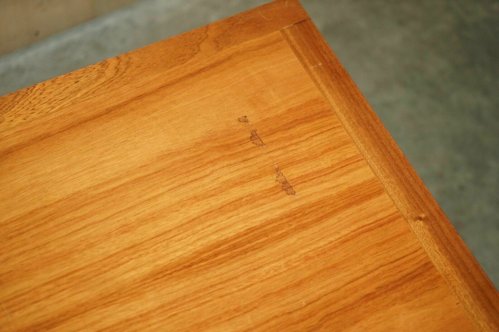 Furniture Pair Of Modern Hand Made Cherry And Teak Wood Side Tables X 4 Available In Total photo