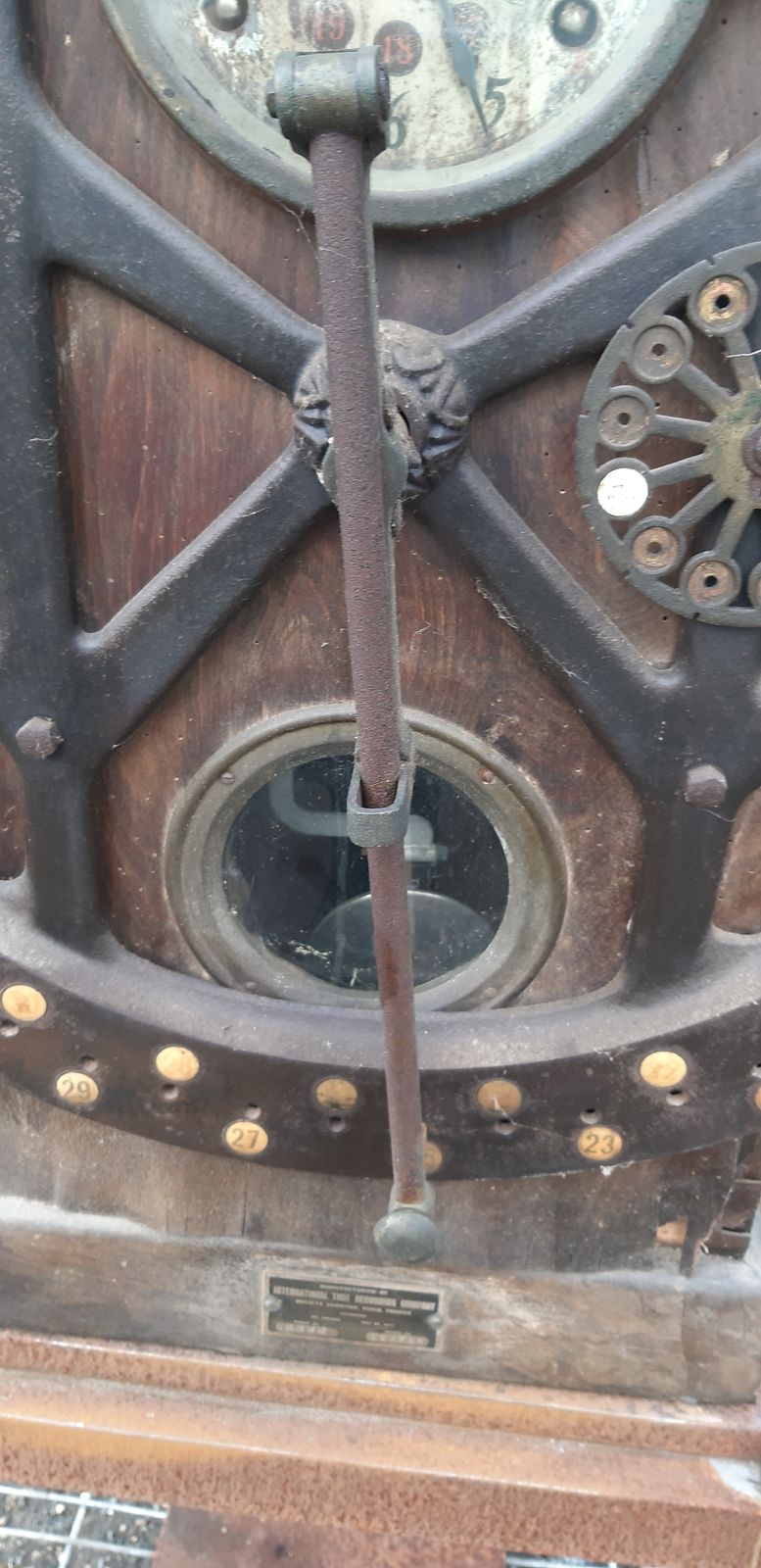 Itr 1911 Factory Clock, 1910s, Cast Iron photo vintage